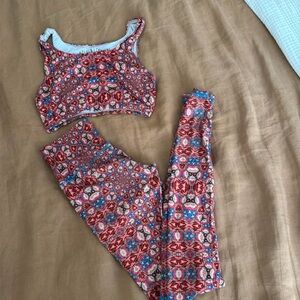 Wolven threads bra and leggings set